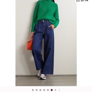 Mother denim “snacks” Classic Indigo Wide-Leg Jeans